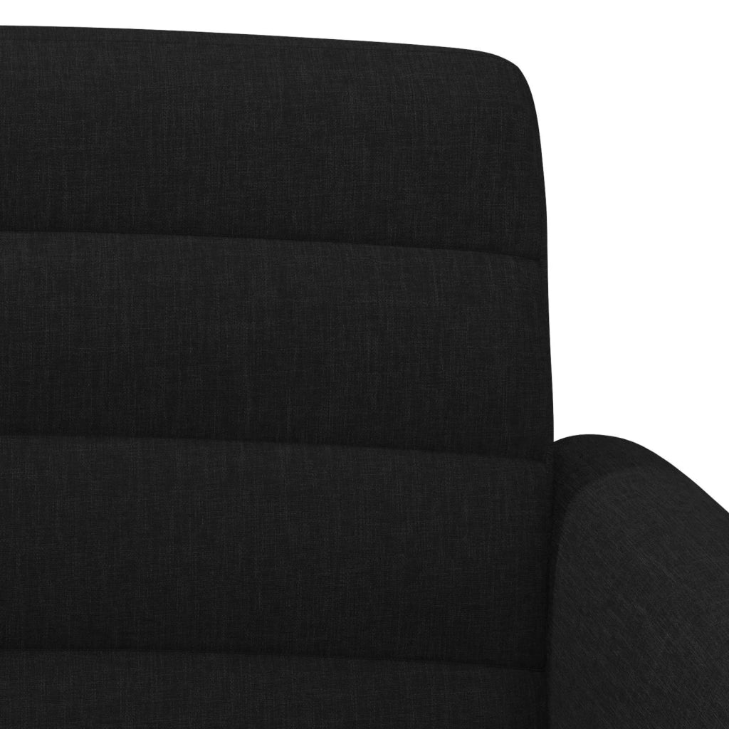 Loveseat con bottoni imbottiti Nero 116 x 67 x 80 cm Tessuto 42041777