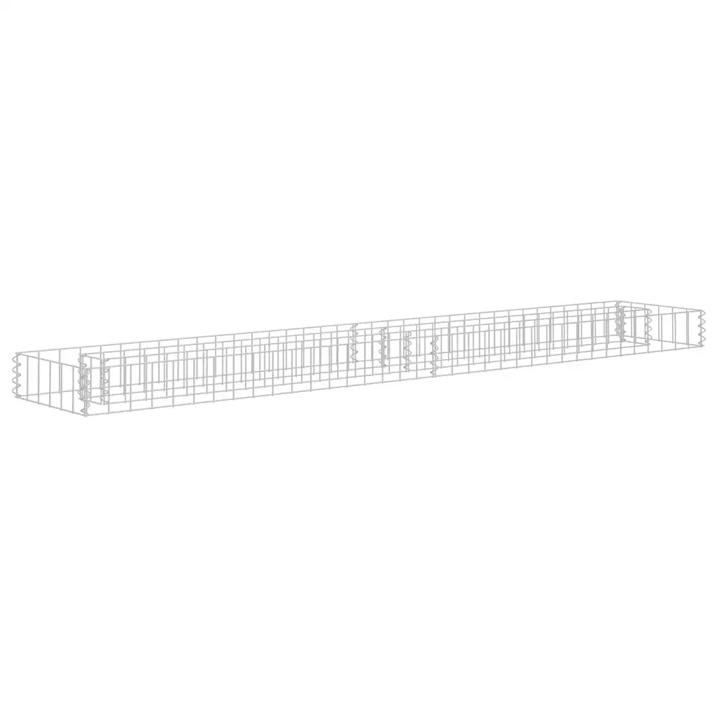 Gabbione Letto Rialzato in Acciaio Zincato 180x30x10 cm 145632