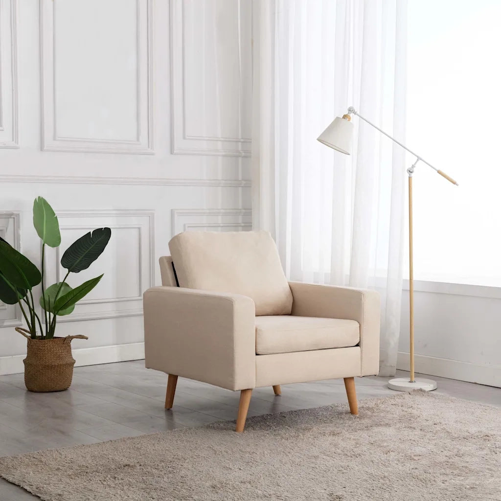 Poltrona Crema in Tessuto 288696