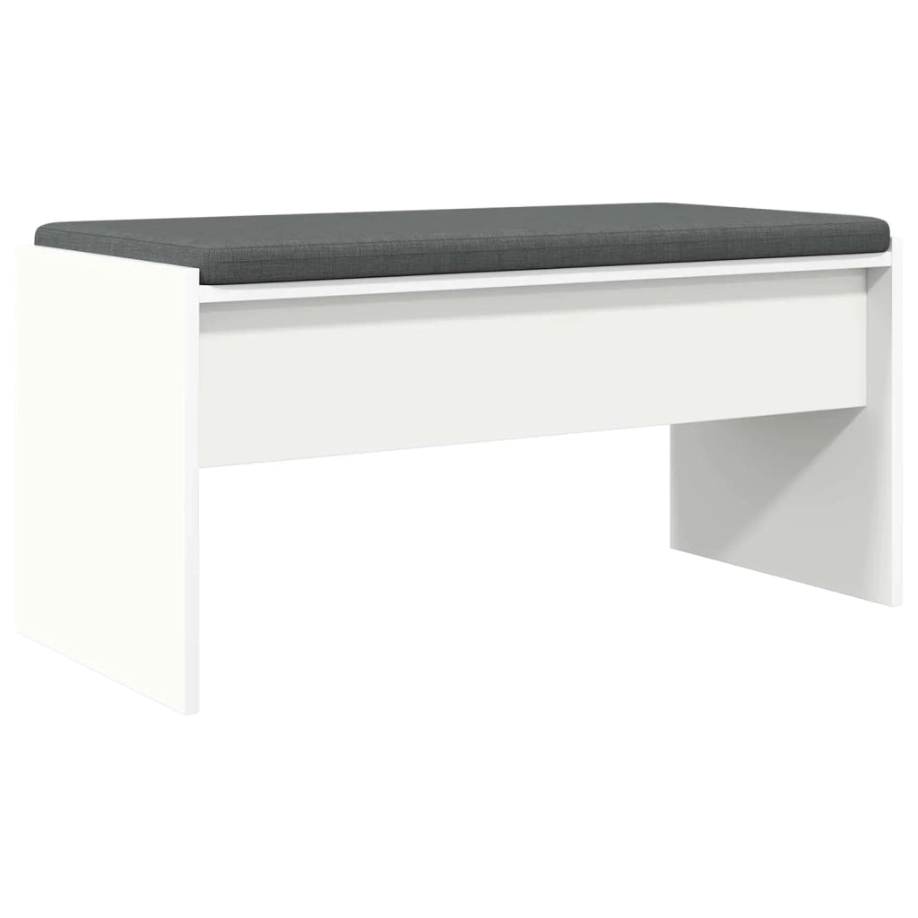 Panca per ingresso con cuscino-Sgabello-Panca da Corridoio Bianco 80 x 38 x 46 cm 267679