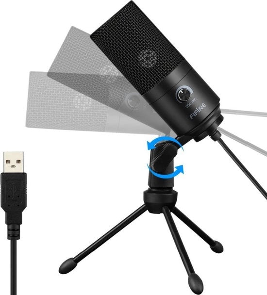 Microfono con stantard - Condensatore - Opname per laptop - Windows - Cardioid - Studio opname - Zang - Voice Over - YouTube