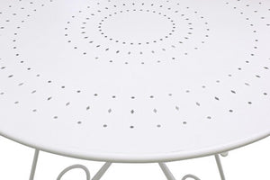 Tavolo da Giardino Ø90x72h cm Etienne Bianco