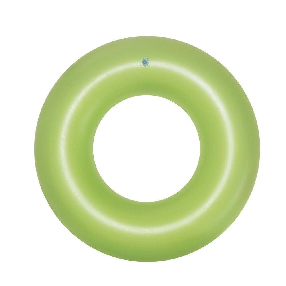 Trade Shop - Salvagente Ciambella Gonfiabile Per Bambini Trasparente Neon Satinato ø 91 Cm 36025 -