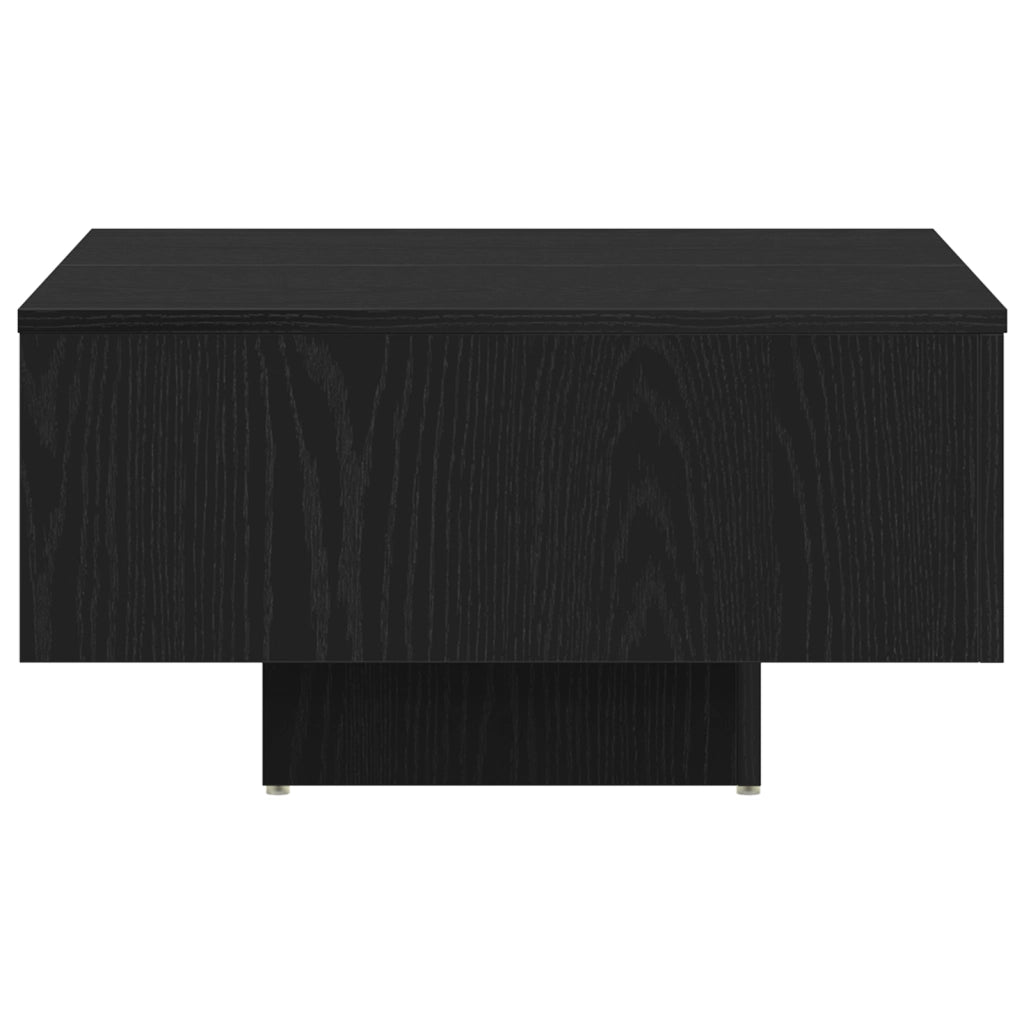Tavolino da caffÃ¨  Nero Rovere 60x60x31,5 cm in legno ingegnerizzato