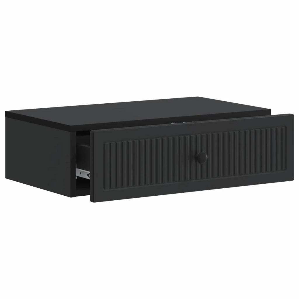 Tavolino da Parete Laterale Nero 59 x 34,5 x 17 cm 897976