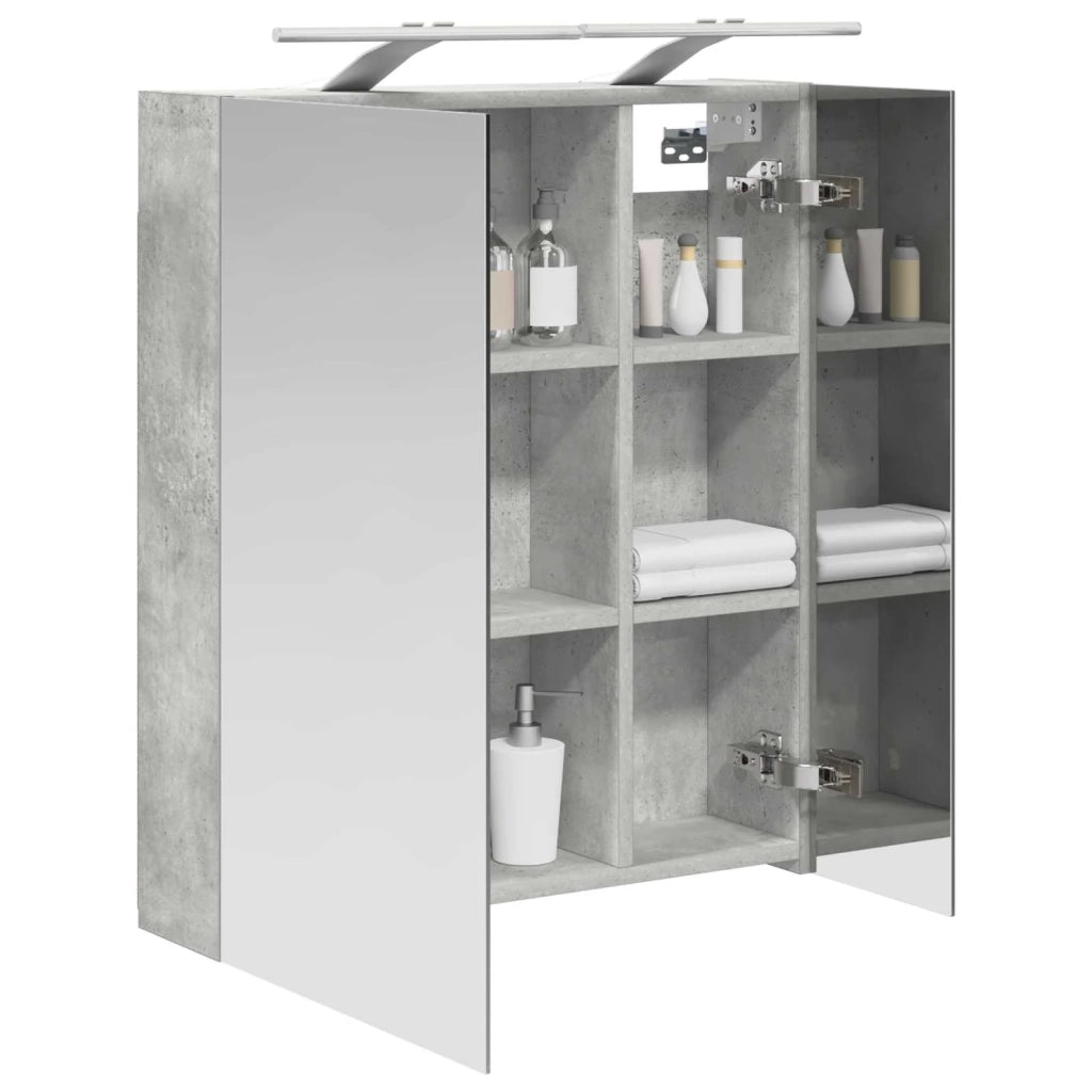 Mobiletto per specchio da bagno con lo scaffale Grigio cemento