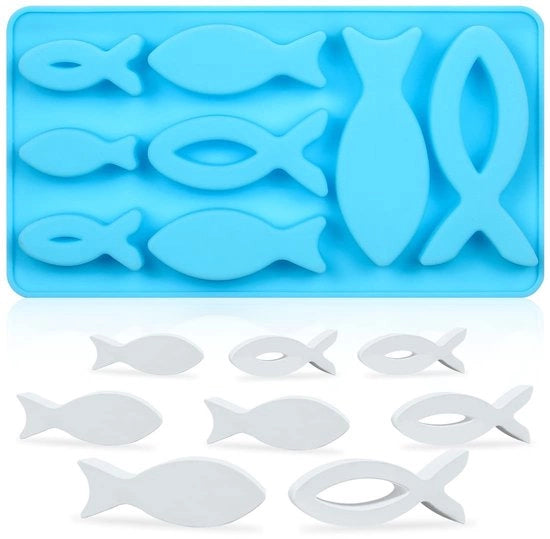 Decorazioni per dolci in forma di pesce - forma di pesce - silicone - forma di biscotto - decorazione da festa - facile da utilizzare - forno a biscotti