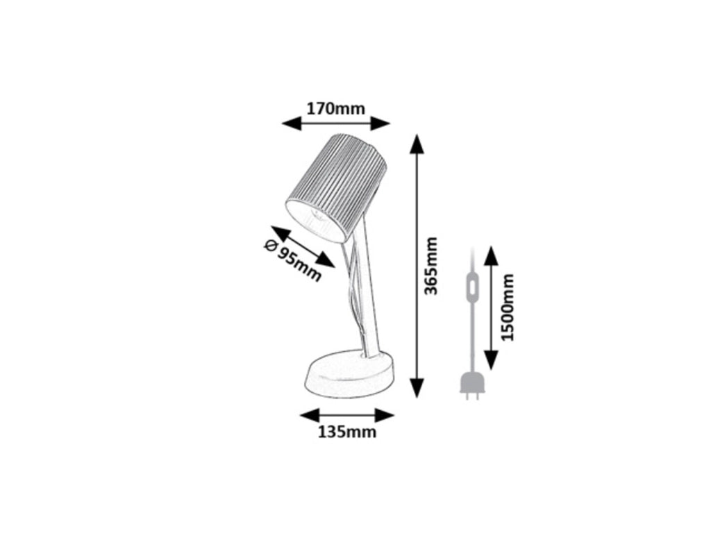 Lampada da tavolo verde bianco E14 Rabalux Solvet
