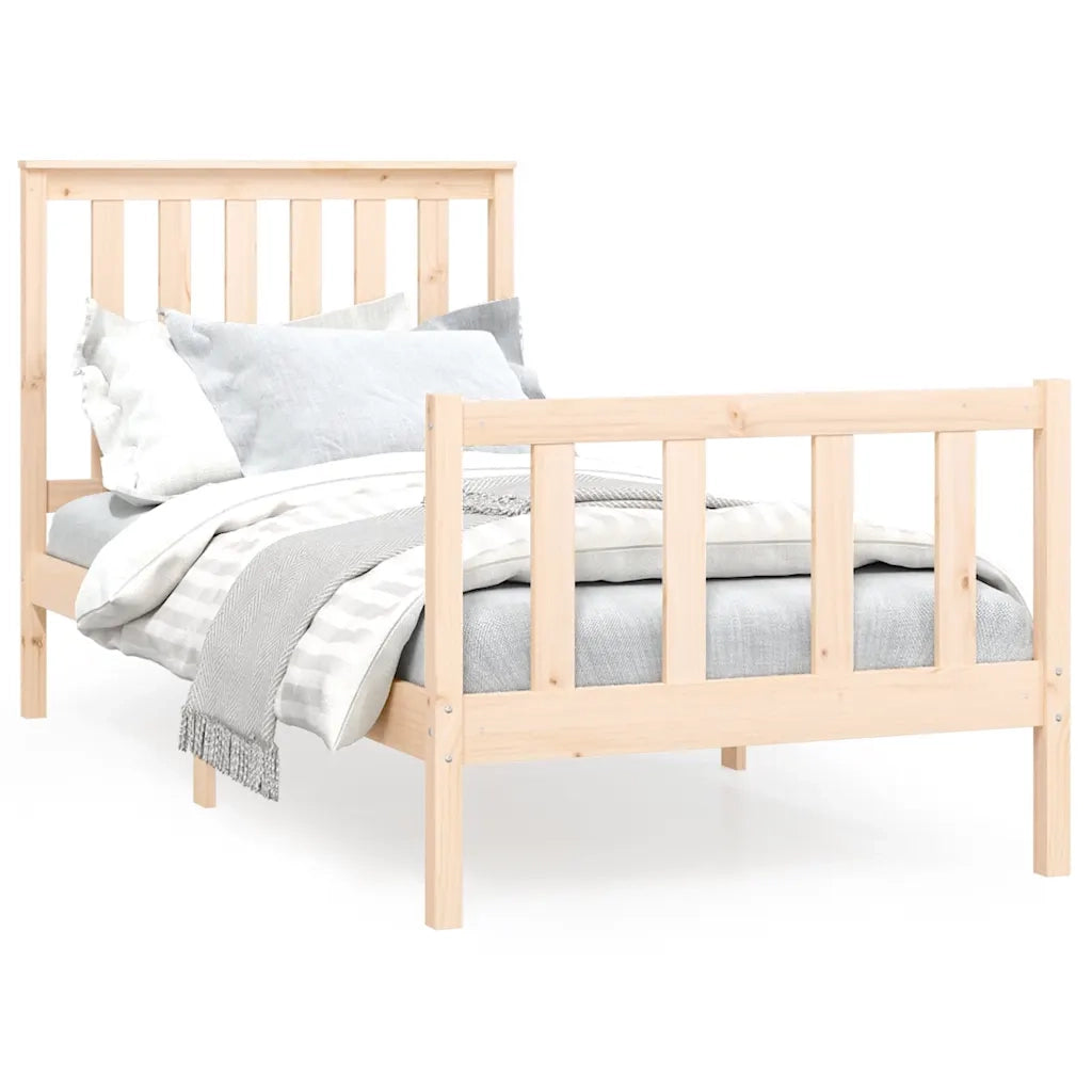Giroletto senza Materasso-Struttura Letto 100x200 cm in Legno Massello di Pino 374910