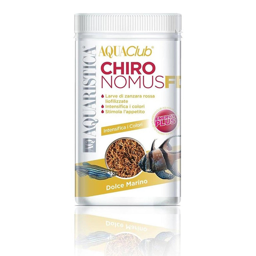 Aquaristica Chironomus FD - Larve rosse di zanzara liofilizzate per pesci marini e d'acqua dolce Formato: 1300 ml