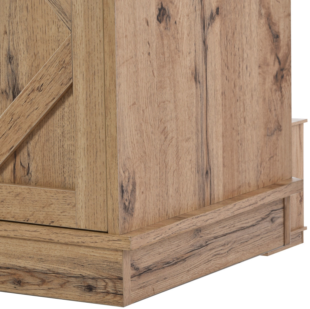 Mobile TV ULEVR 150x40x60 cm con 2 ante scorrevoli e ripiani regolabili, marrone rustico