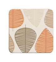 Set di 4 tappeti di protezione per tavolo in curcuma e verde, 10x10x2 cm