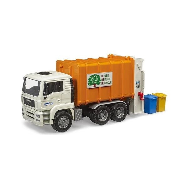 Mezzo stradale bruder 02772 man camion nettezza urbana 1:16