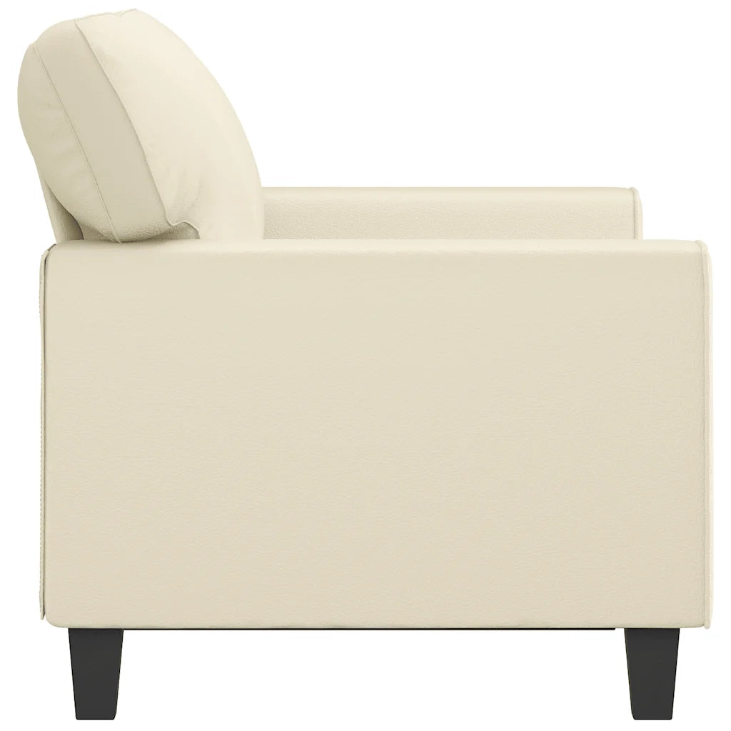 Divano a 2 Posti Crema 120 cm in Similpelle 359413