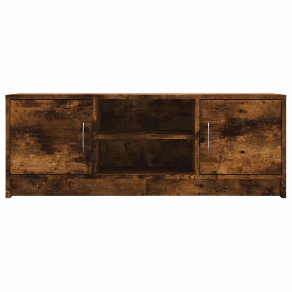 Mobile TV multimediale mensola TV credenza TV sala da pranzo soggiorno camera da letto rovere affumicato 102 x 30 x 37,5 cm legno ingegnerizzato marrone 02_0027284