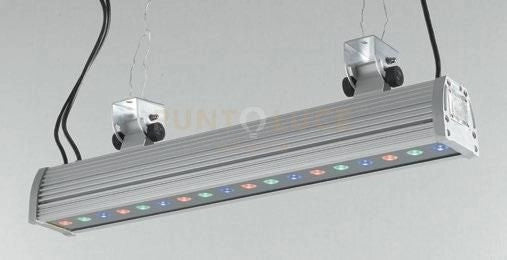 PROIETTORE LED WALLWASHER ALLUMINIO 136W RGB DIMMERABILE IP65 56,5X15,4X8,55CM