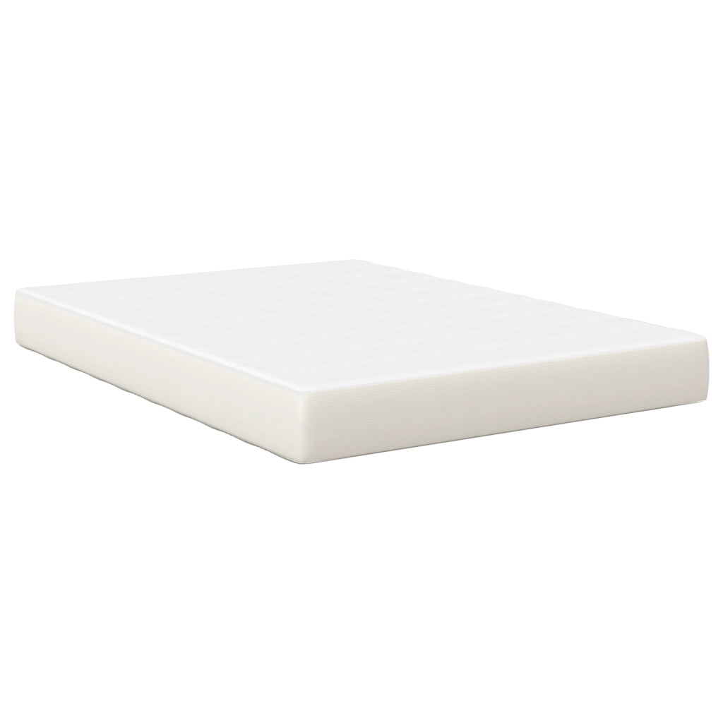 Materasso a molle insacchettate  Crema Medio 140x190x20 cm in Tessuto