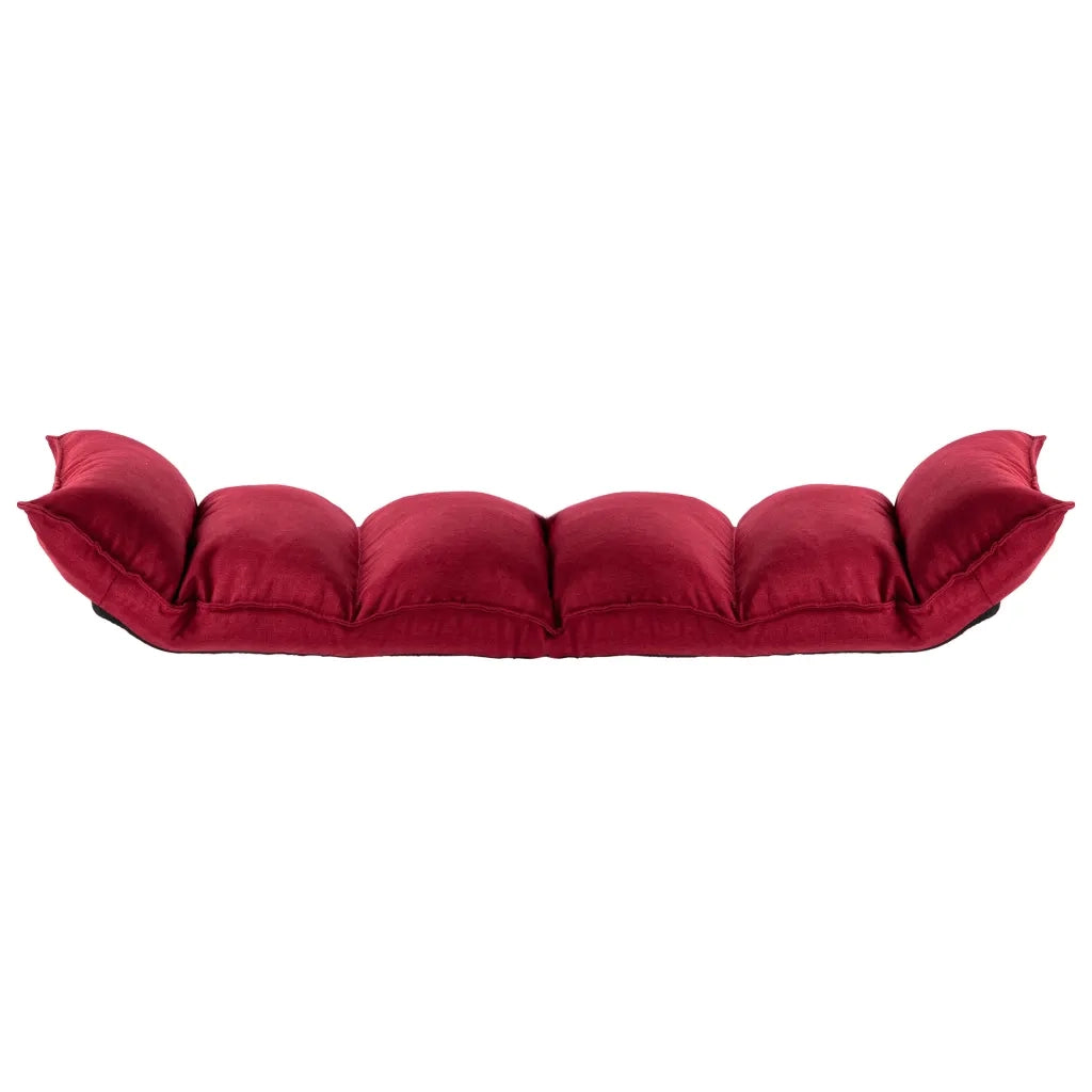 Sedia a Sdraio da Terra Pieghevole Rosso Vino in Tessuto cod mxl 67318