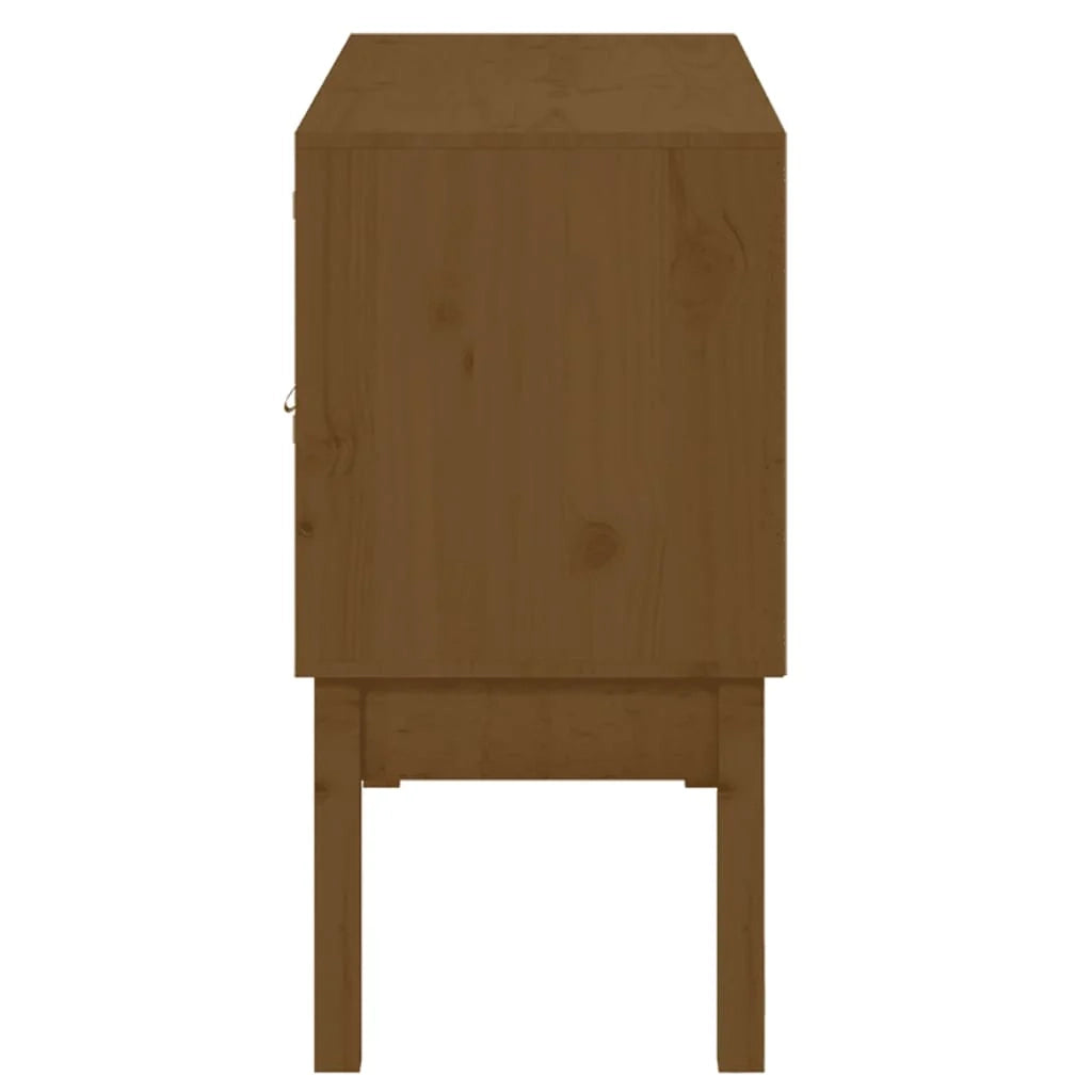 Buffet credenza cassettiera armadio mobile contenitore organizer per cucina soggiorno salotto 110 x 40 x 78 cm legno massello di pino marrone 02_0035735