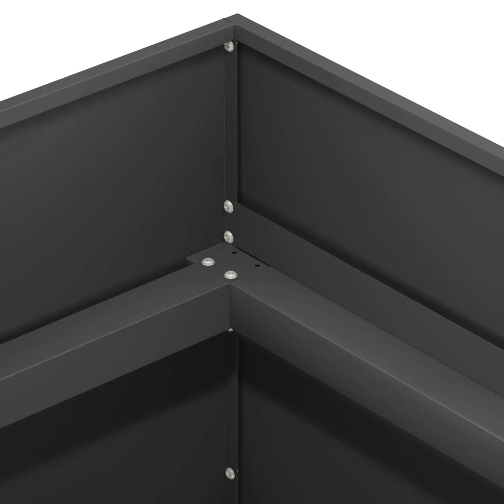 Vaso da giardino Nero 120 x 40 x 60 cm 8005890