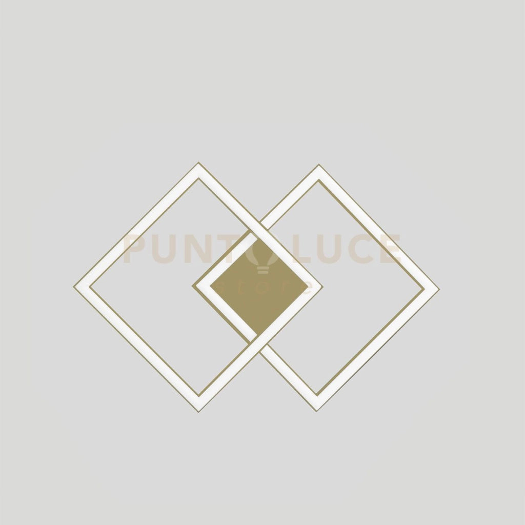 AFRODITE P/P -APPLIQUE IN ALLUMINIO ORO LED 3000K 1400LM 28W DIMMERABILE