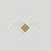 AFRODITE P/P -APPLIQUE IN ALLUMINIO ORO LED 3000K 1400LM 28W DIMMERABILE