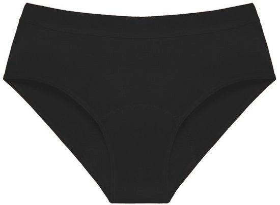 Set di 3 assorbenti per donna, cotone puro, impermeabile, protezione mestruale, lavabile, Nero-2XL