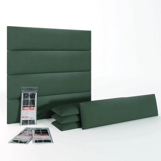 Pannello da parete, decorazione 3D moderna, rivestimento da parete, cuscino acustico da parete, assorbimento del suono, capoluce per letto, soggiorno, decorazione da parete, rettangoli 15 x 60 cm, set da 8.