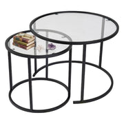 Simaxis, Tavolino da Salotto Modulabile, 60x60x43h cm Nero
