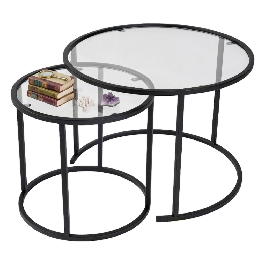 Simaxis, Tavolino da Salotto Modulabile, 60x60x43h cm Nero