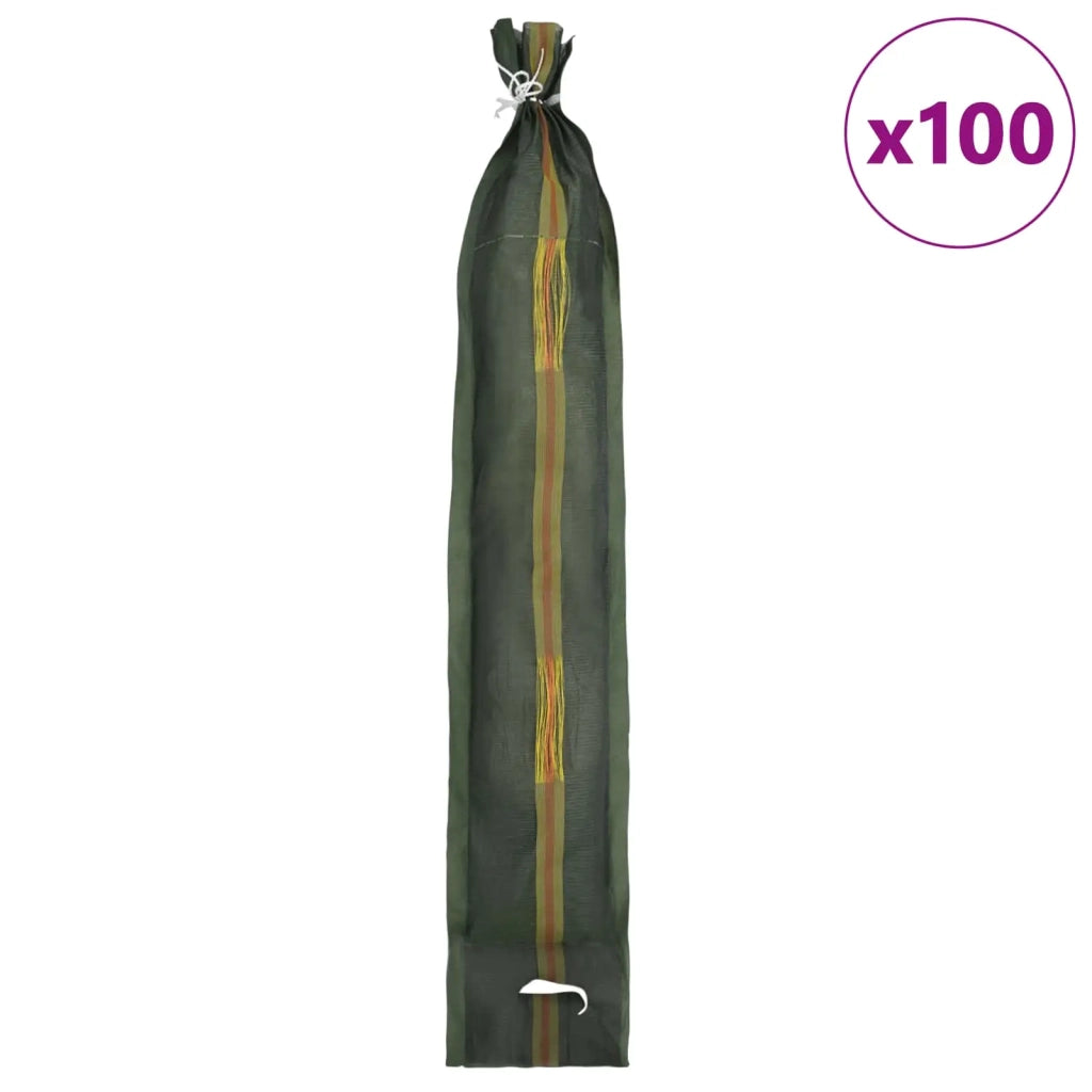 Sacchi di sabbia 100 pz Verde Scuro 100 x 25 cm HDPE 3406149