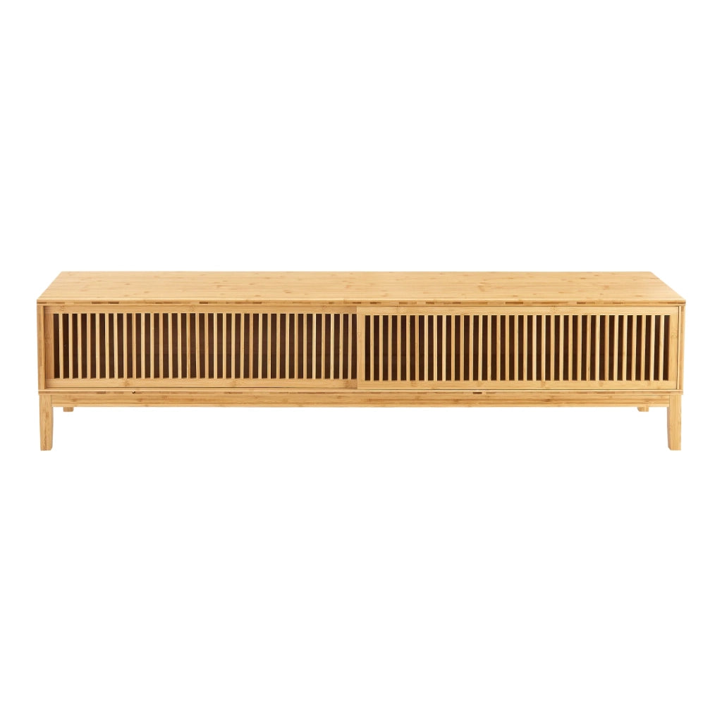 Mobile porta TV di design in bambù 180 x 40 x 38 cm naturale 03_0007874