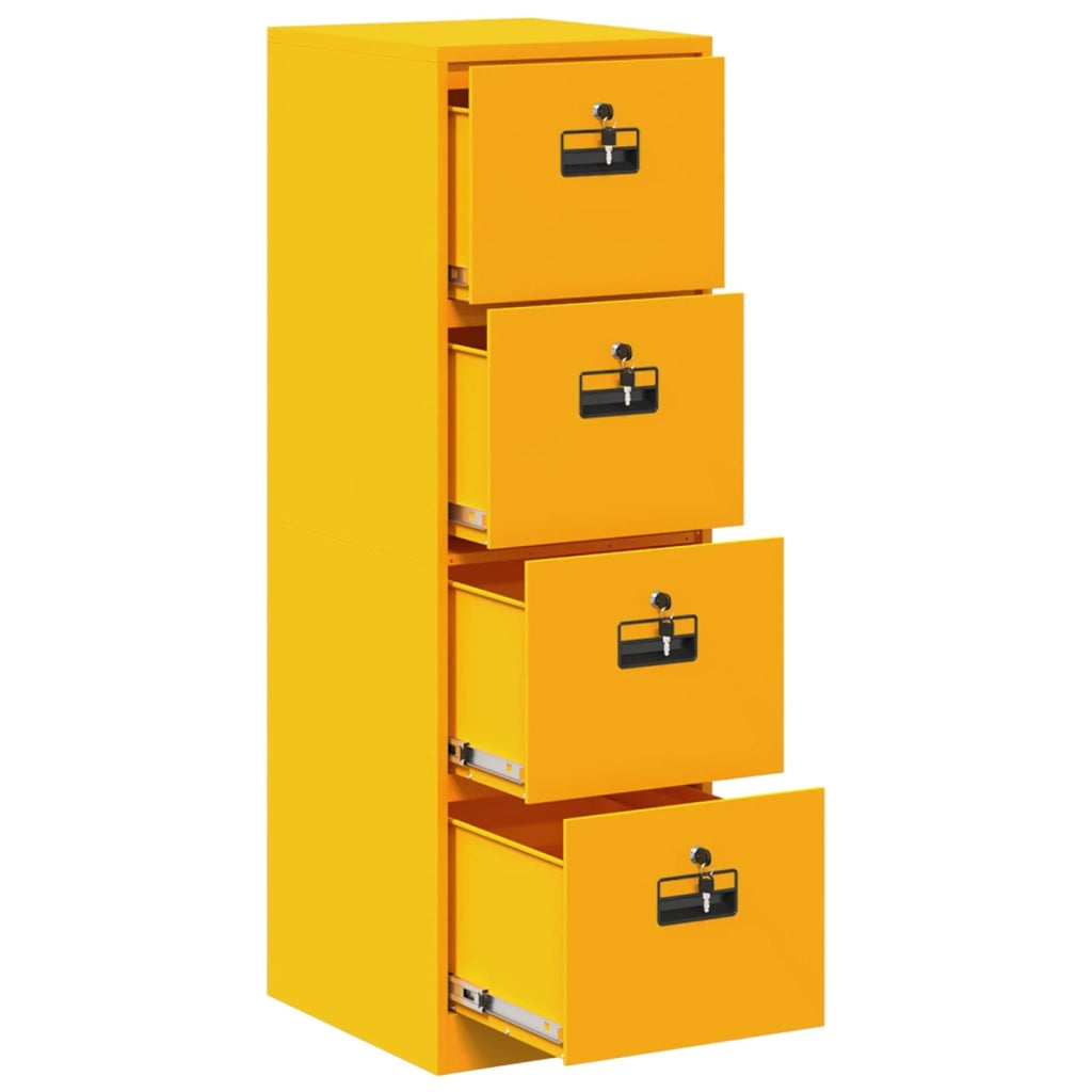 Armadio per File 2 pcs Giallo senape 44 x 50 x 139 cm 3406157