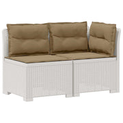 Divano da Giardino a 2 Posti con Cuscini Aspetto Rattan PP 8011950