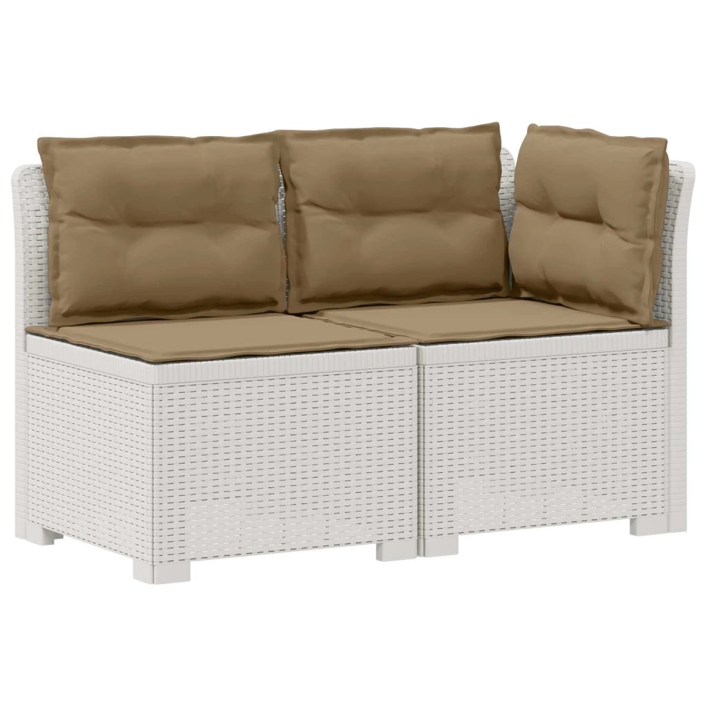 Divano da Giardino a 2 Posti con Cuscini Aspetto Rattan PP 8011950