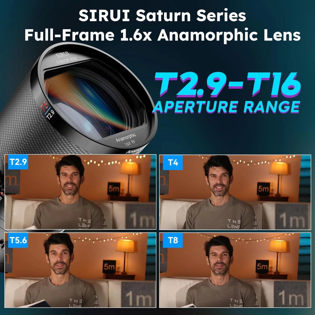 Saturn 75mm T2.9 1.6X Full Frame carbonio fibra Anamorphic Lens, cine cinema obiettivo obiettivi lens lenti lente più leggero di 500g (Nature Flares, L Mount)