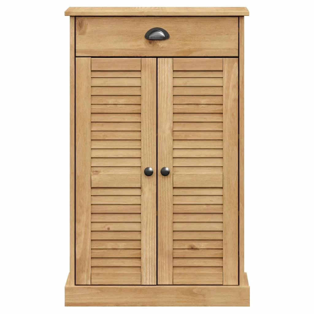 Scarpiera mobile contenitore per scarpe mobile per ingresso/corridoio/soggiorno 60 x 35 x 96 cm legno massello di pino marrone 02_0022114