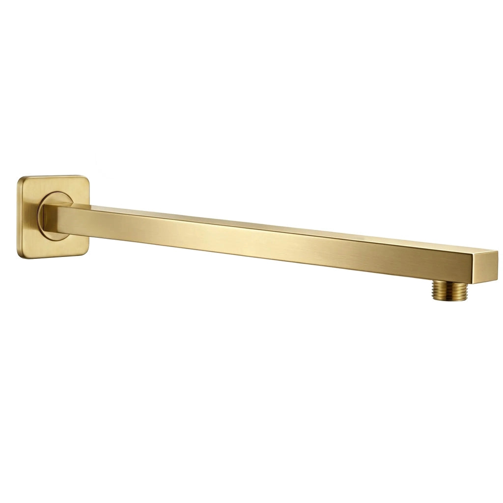 Braccio Doccia Quadrato Rea Js-9022bg 40cm Brush Gold