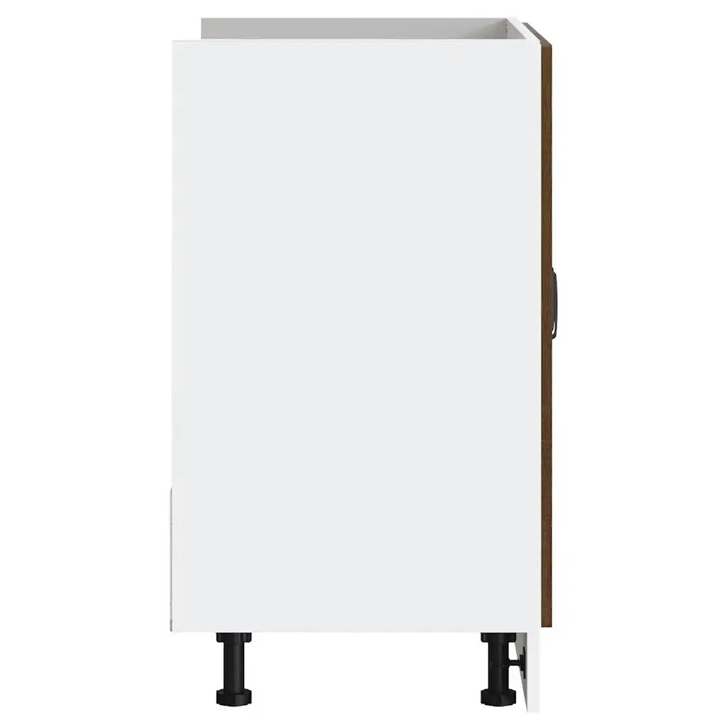 vidaXL Mobile Base Lavello Lucca Rovere Marrone in Legno Multistrato