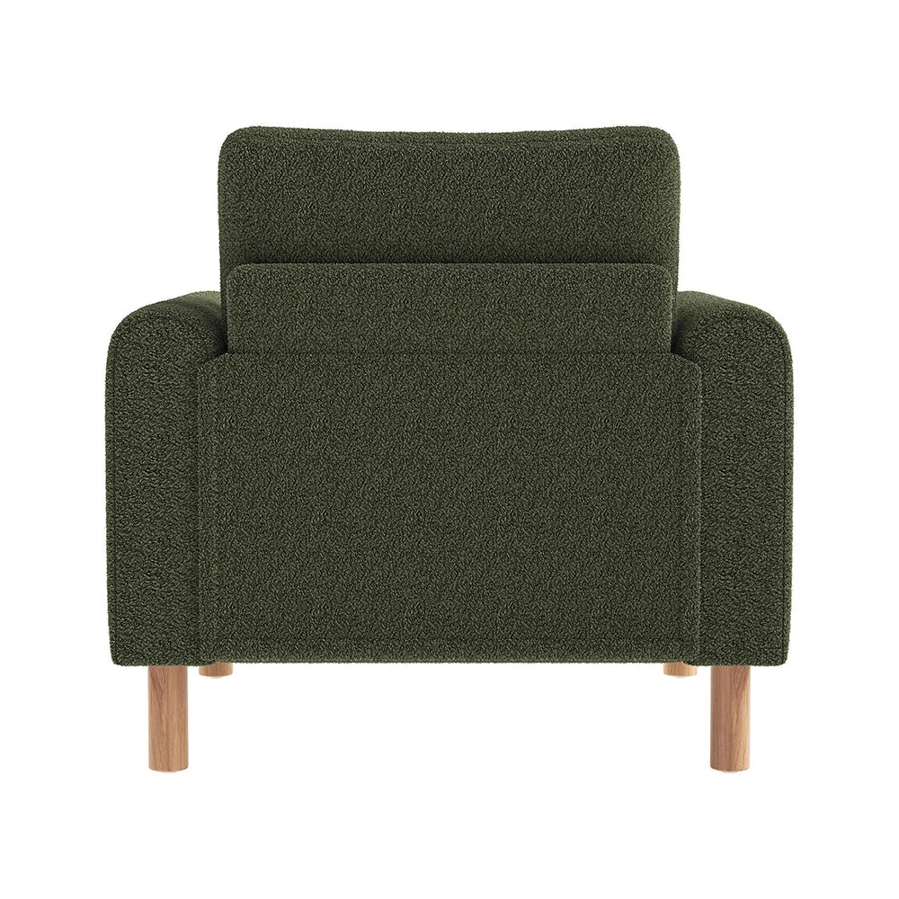 Poltrona moderna - Xylo - Con braccioli e cuscino spesso, verde