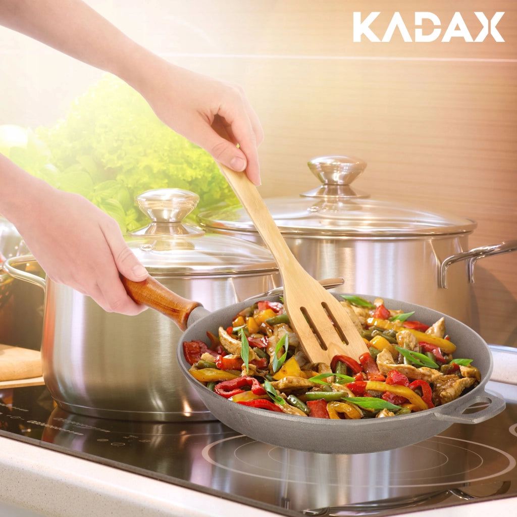 Padella in ghisa KADAX per gas e induzione, 26 cm, con rivestimento antiaderente, grande