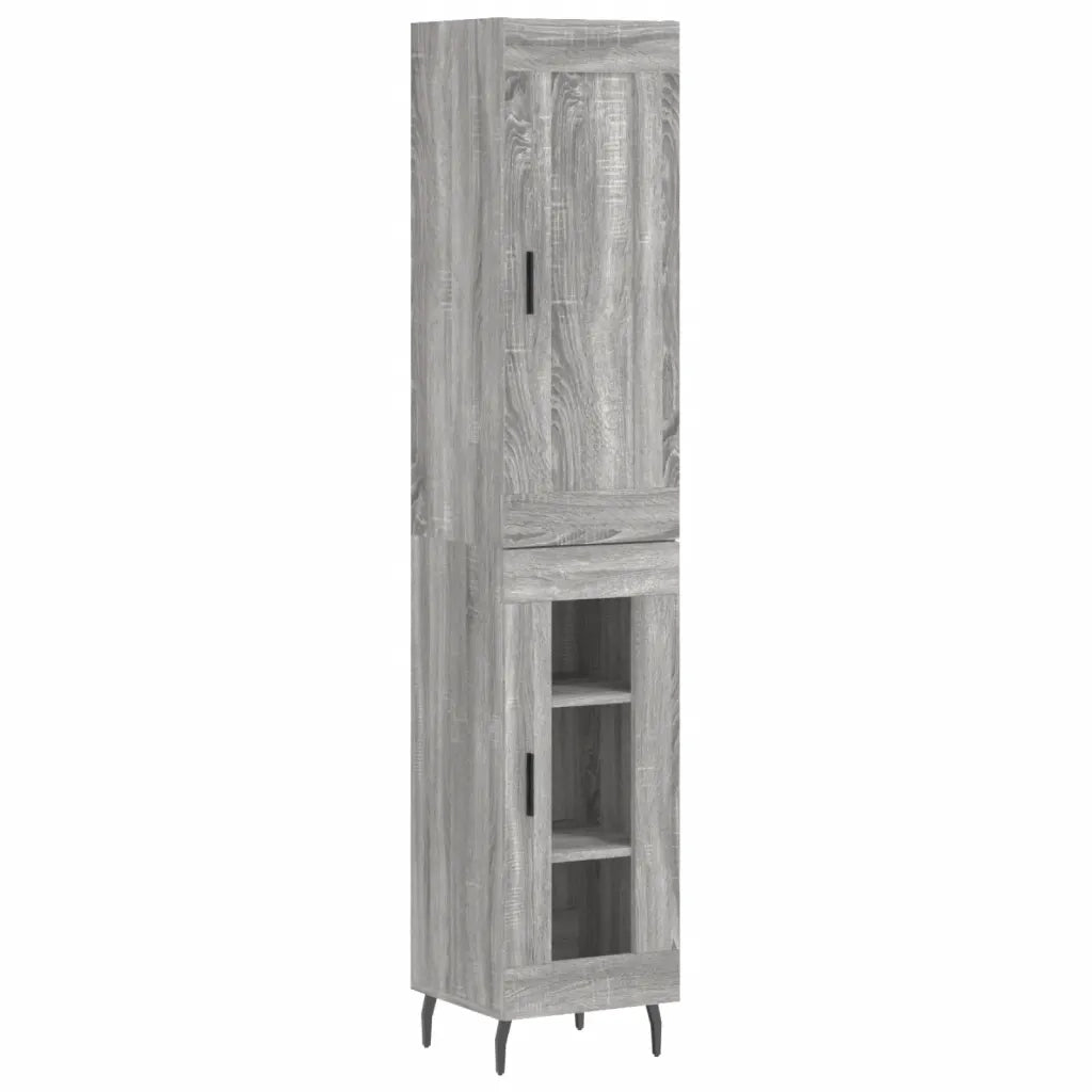 Credenza Grigio Sonoma 34,5x34x180 cm in Legno Multistrato 3200407