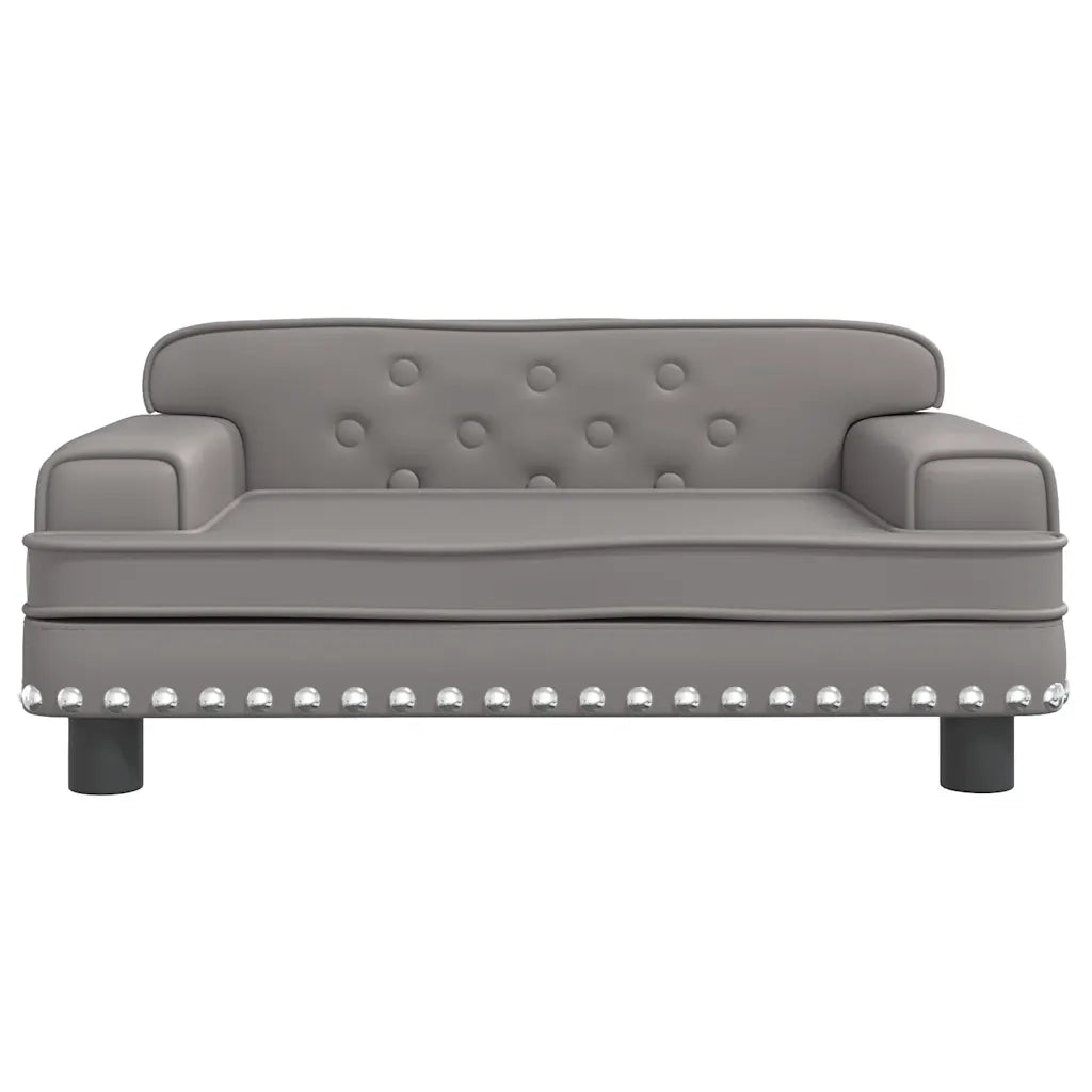 vidaXL Lettino per Cani Grigio 70x45x30 cm in Similpelle