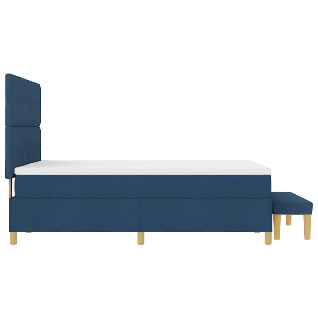 Letto a molle con testiera Blu 200 x 160 cm Tessuto 3344316
