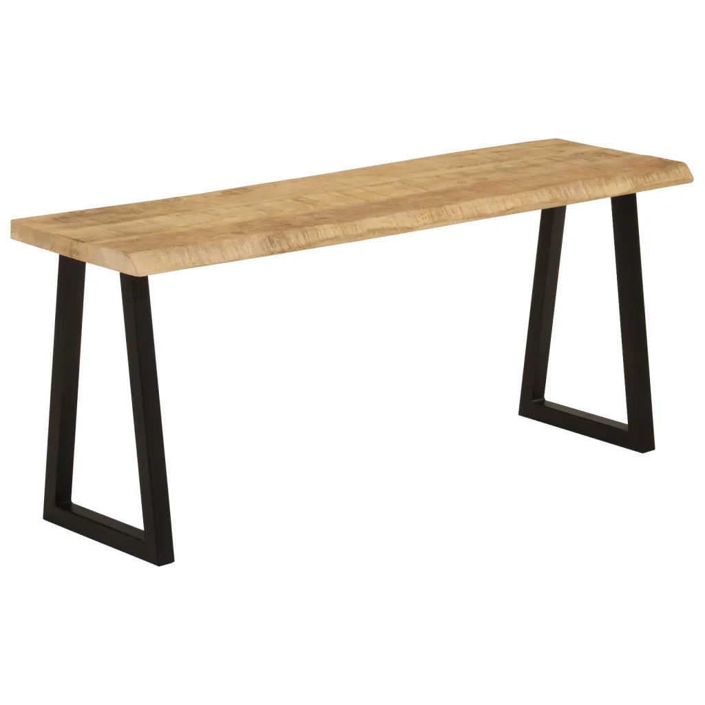 Panca con Bordi Vivi 105 cm in Legno Massello di Mango CFW1623556