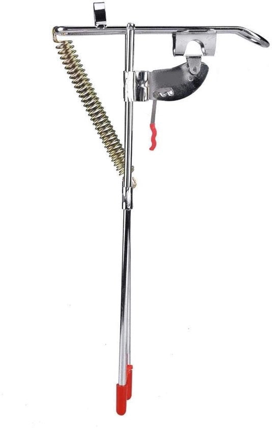 Hengelhouder Automatico - Sostegno Portatile in Acciaio - Meccanismo a Doppia Vara - Accessori per Manico - Inox - Alta Resistenza - Sostegno per Pescatori