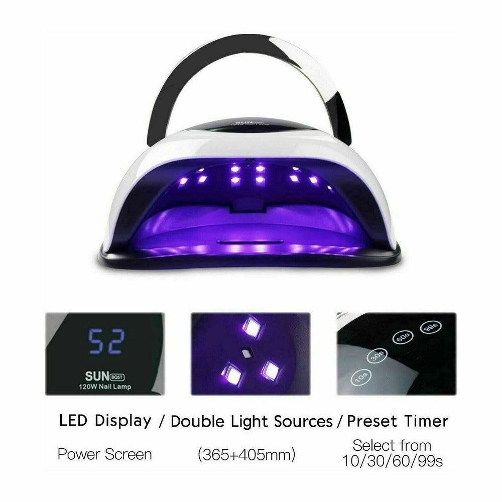 Trade Shop - Lampada Uv Led Gel Unghie Professionale 120w Fornetto Nail Art Colata Sun Bq5t -