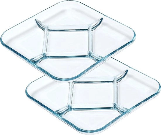 Set di Contenitori in Vetro per la Miscelazione, la Conservazione e la Presentazione, Contenitore a Vasca Rotonda (13 cm)
