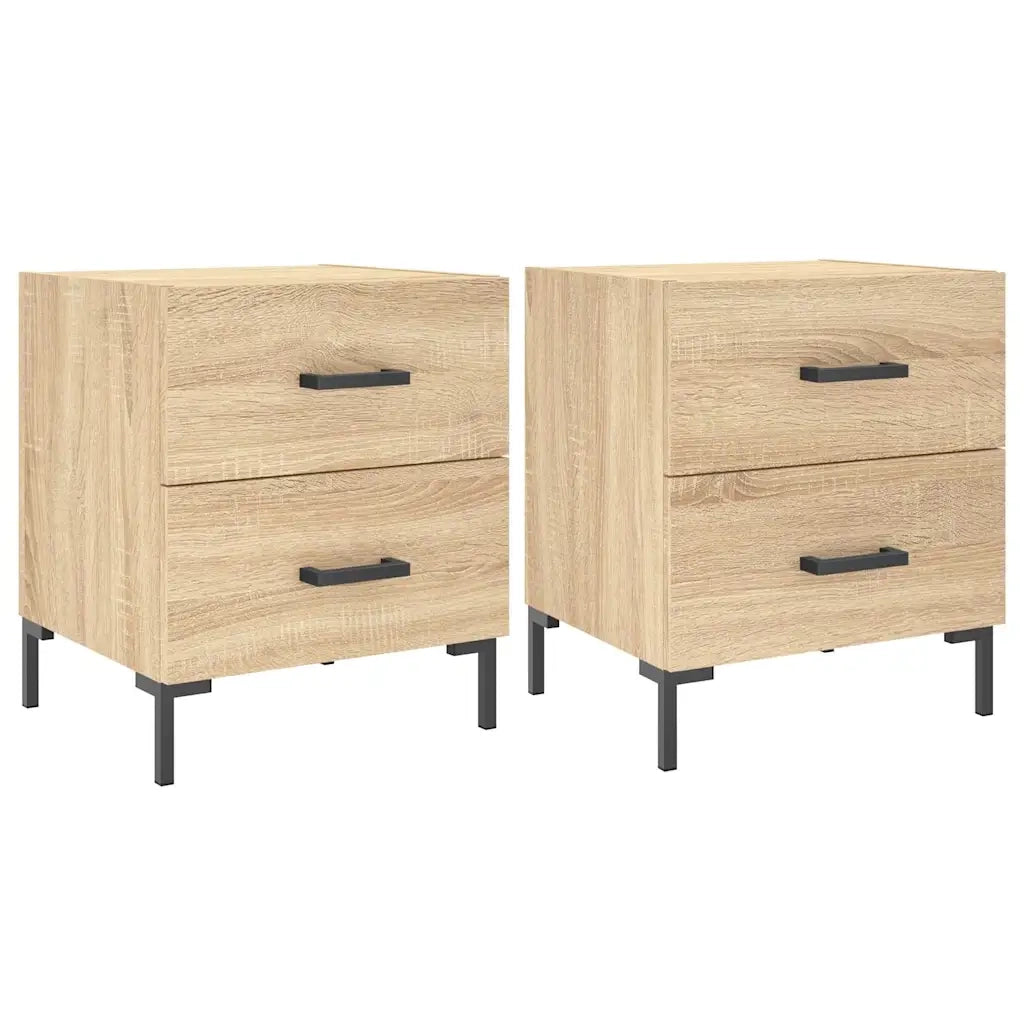 Comodini 2 pz-Set di 2 Tavolino da notte Rovere Sonoma 40x35x47,5 cm in Legno Multistrato 429250