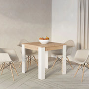 Trosa, Tavolo Fisso 4 Posti, 80x80x76h cm Marrone Rovere Nodi